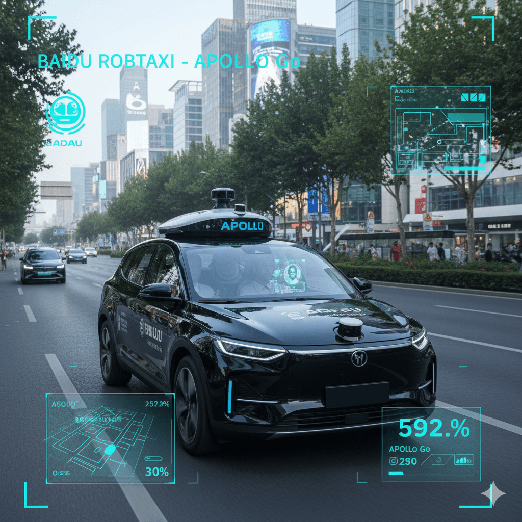 Baidu AI growth mitigates revenue slip as driverless rides surge