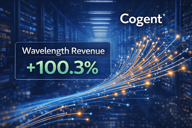 Cogent Wavelength sales skyrocket 100% as strategic pivot offsets revenue slump