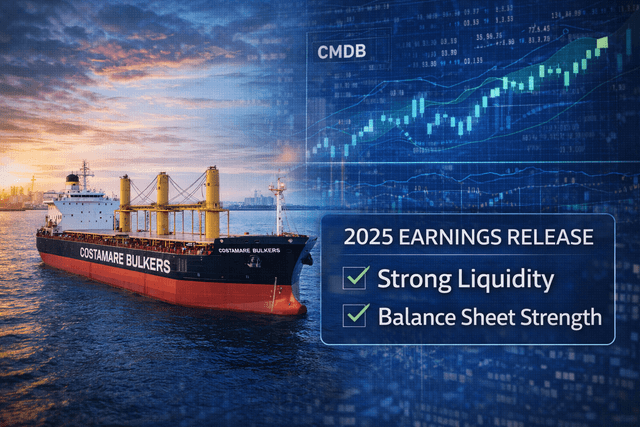 Costamare Bulkers reports $597M revenue, liquidity remains strong at $311M