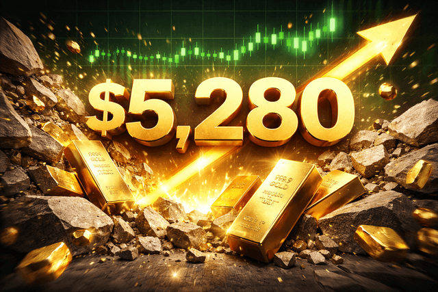 Gold price hits record $5,280 as Trump dollar comments spark rally