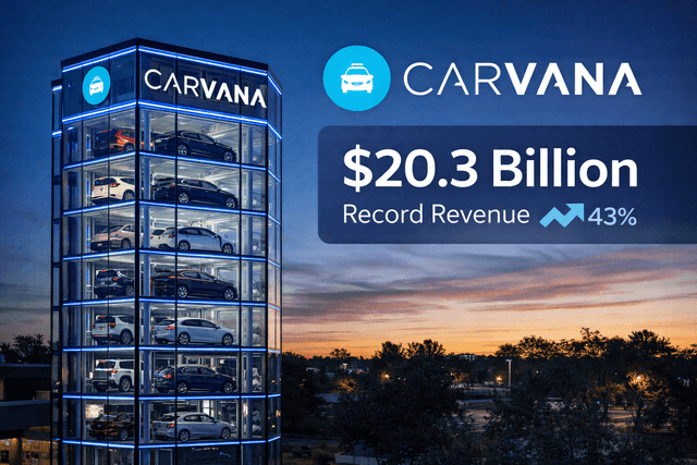 Carvana smashes estimates as annual revenue hits $20B milestone
