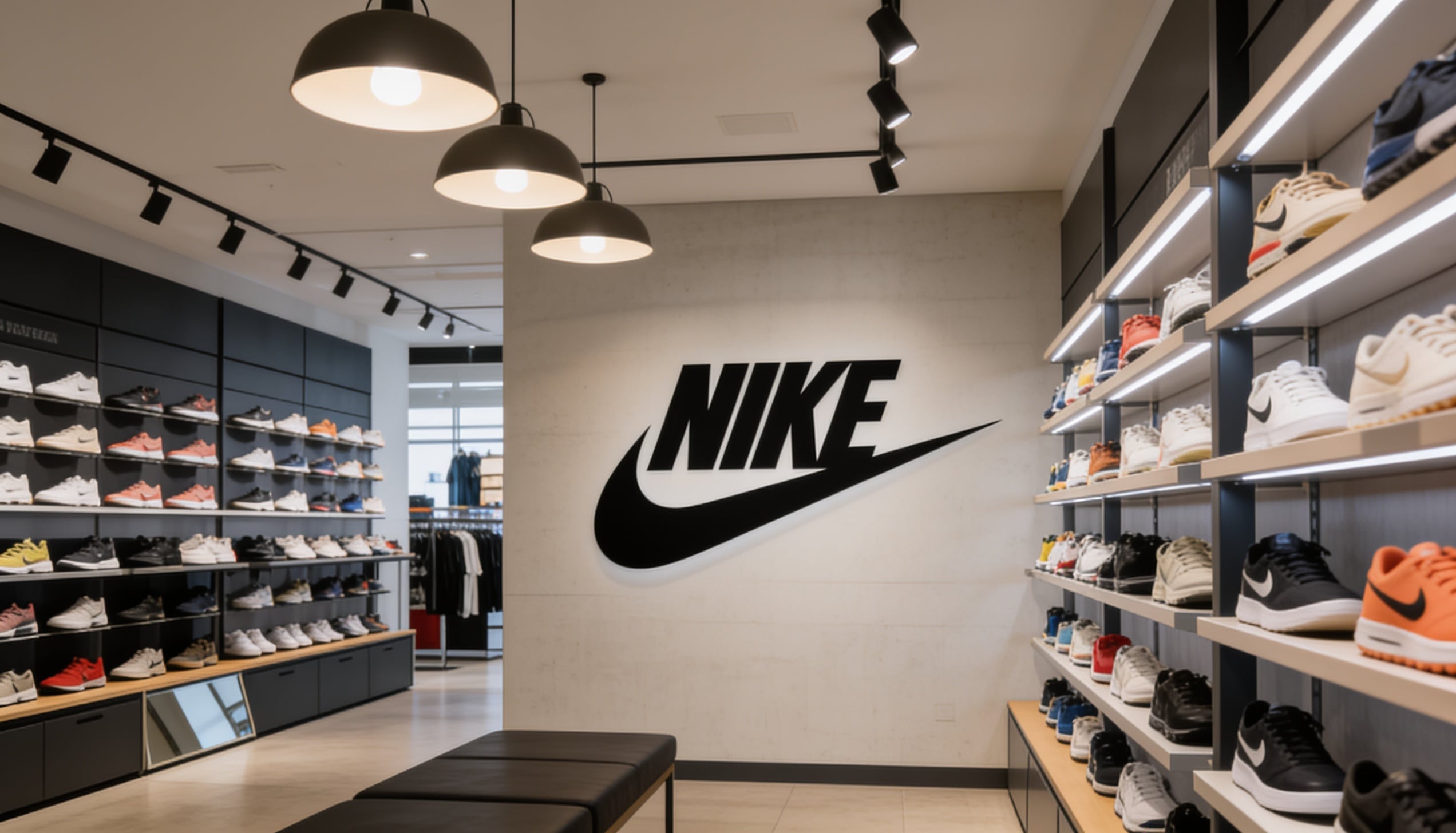 A nike footwear store.