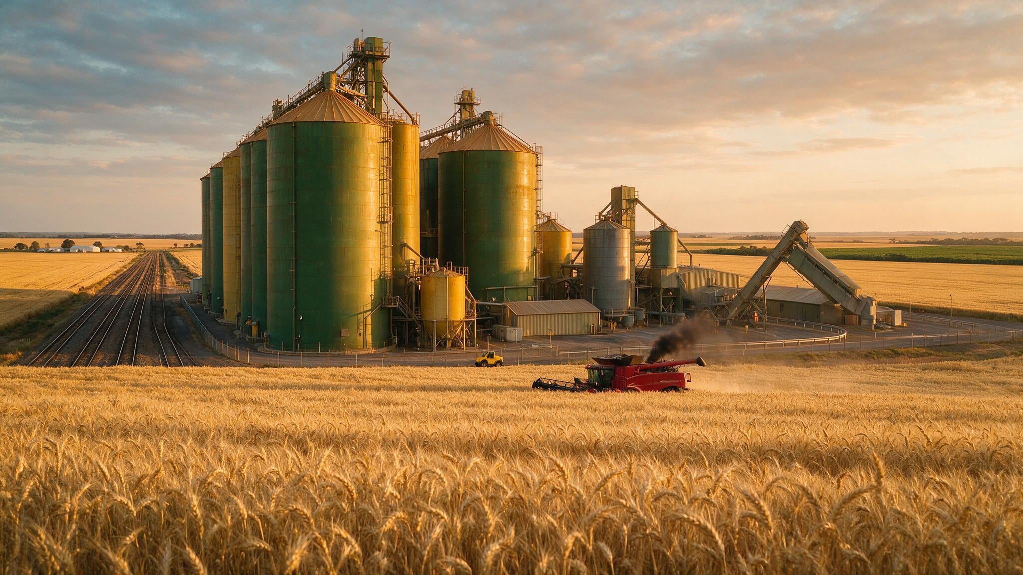 A grain export terminal.